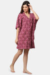 Shararat Cotton Full Length Nightdress - Dark Pink — thumbnail 2